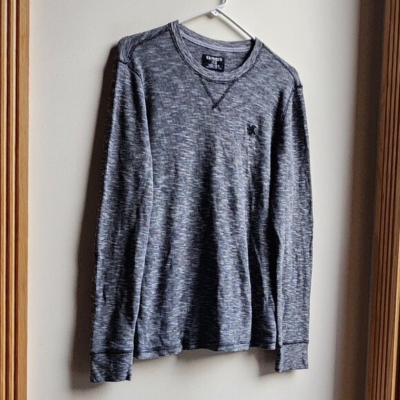 Express Gray Waffle Knit Jersey Size Medium - Picture 4 of 14